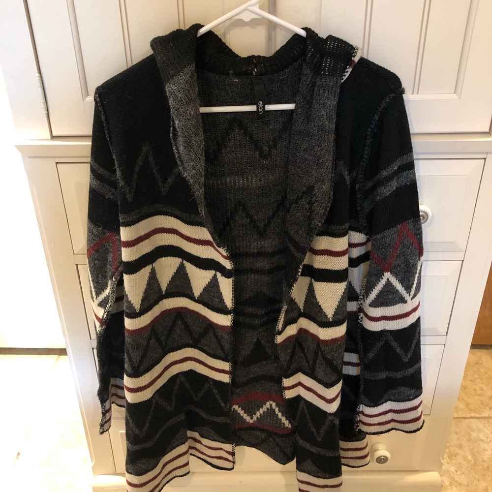 Elan Tribal Print Cardigan